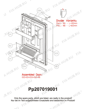 Взрыв-схема холодильника Electrolux RH141LD - Схема узла C10 Door